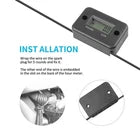 Digital Motorcycle & Scooter Hour Meter with Waterproof Remote Sensor – Compact LCD Engine Working Time Gauge with Wiring & Mounting Screws