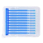 10-Piece Blue Plastic Long Handle Cleaning Brush Set – Slim Detail Brushes with Loop Hanging Handles for Precision Cleaning