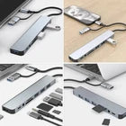 USB C Hub Multiport Adapter – USB 3.0 Ports, SD & MicroSD Card Reader, 3.5mm Audio & USB-C Connector
