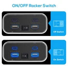 2pcs RV USB Outlet Dual USB A & USB C Ports Car Charger Socket Panel Boat Marine