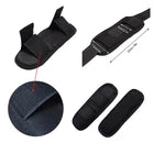 Adjustable Black Open-Toe Recovery Sandal – Lightweight Foot Support Slipper with Secure Hook-and-Loop Strap