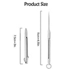 Stainless Steel Precision Pointed Tool Set – Compact Metal Craft & Repair Tool with Key Ring Design