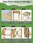 Portable Folding Camping Stool – Lightweight Collapsible Outdoor Seat with Carrying Strap, Padded Top & Compact Foldable Design