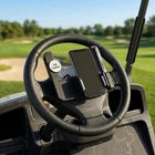 Golf Cart Steering Wheel Cell Phone Mount, Flip Up Phone Holder For Golf Cart