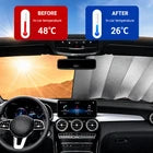 Car Windshield Sun Shade 55 x 27 Inch – Universal Foldable Reflective Auto Window Heat Protector