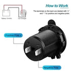 12V/24V Waterproof Car Power Outlet Socket with Protective Cover and Wiring Harness – Heavy Duty Panel Mount USB/Cigarette Lighter Style Socket