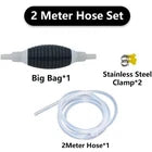 Siphon Hand Pump Portable Manual Car Fuel Transfer for Gas Gasoline Petrol 2M