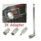 Universal Telescopic Radio Antenna with Multiple Connector Adapters