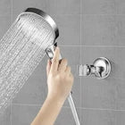 Adjustable Handheld Shower Head Holder – Wall-Mounted Chrome Shower Bracket with Rotating Angle Design