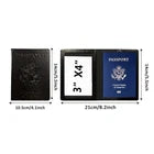 Premium PU Leather Passport Holder & Travel Document Cover – Waterproof Passport Wallet with Card Slots, Black Travel Organizer