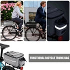 Bicycle Rear Rack Bag – Waterproof Bike Trunk Storage Bag with Reflective Strips