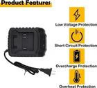 21V Battery Charger Universal Charger Portable Electric Tool Charging Station US