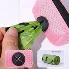 Pink Portable Dog Waste Bag Dispenser with Carabiner Clip – Pet Poop Bag Holder