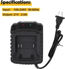 21V Battery Charger Universal Charger Portable Electric Tool Charging Station US