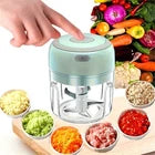Mini Electric Food Chopper – Portable USB Rechargeable Garlic, Vegetable & Spice Grinder