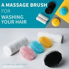 Silicone Scalp Massager Shampoo Brush – Manual Hair & Scalp Scrubber with Soft Flexible Bristles for Deep Cleansing and Relaxing Massage