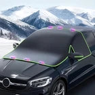 Universal Car Windshield Snow Cover – Winter Frost & Snow Protection Shield with Magnetic Fasteners for Windshield and Vehicle Windows