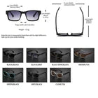 Classic Rectangular Fashion Sunglasses for Men & Women – Stylish Tinted Lens Eyewear with Durable Frame for Casual Wear, Driving, Travel & Outdoor Use