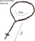 Classic Beaded Rosary Prayer Beads with Cross Pendant – Traditional Religious Devotional Prayer Necklace for Personal Use, Prayer & Gift