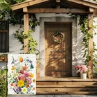 Spring Summer Colorful Floral Garden Flag 12x18 Inch Double Sided Outside Farmho