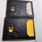 Share Batman Style PU Leather Wallet with ID Window Card Holder Superhero Mask Design