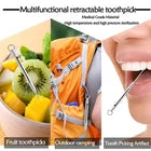 Stainless Steel Precision Pointed Tool Set – Compact Metal Craft & Repair Tool with Key Ring Design