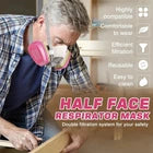 6200 3 Piece Suite Respirator Painting Spraying Face Gas Mask Facepiece 60926