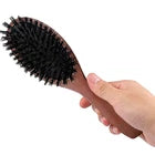 Professional Paddle Hair Brush for Women & Men – Detangling Hairbrush with Soft Bristles, Ergonomic Wooden Handle for Smooth, Shiny & Easy Hair Styling
