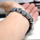 Men’s Beaded Bracelet – Stylish Vintage-Style Stretch Wristband with Mixed Dark & Natural-Tone Beads