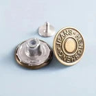 10PCS Jeans Buttons No Sew Jean Button Replacement with Screwdriver 17mm