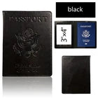 Premium PU Leather Passport Holder & Travel Document Cover – Waterproof Passport Wallet with Card Slots, Black Travel Organizer