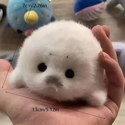 Cute Baby Seal Plush Toys, 12cm Realistic White Ocean Animal Stuffed