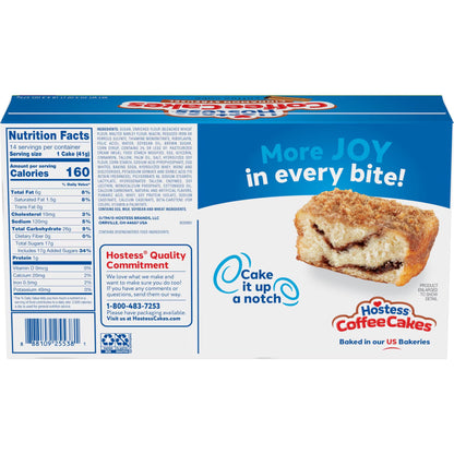 Hostess Coffee Cakes, Cinnamon Streusel Snack Cakes, 20.25 oz Box (14 Count)